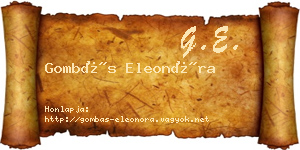 Gombás Eleonóra névjegykártya