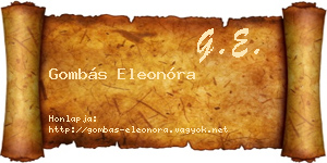 Gombás Eleonóra névjegykártya